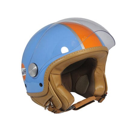 Casco Jet Istituzionale Gulf Azzurro Arancio