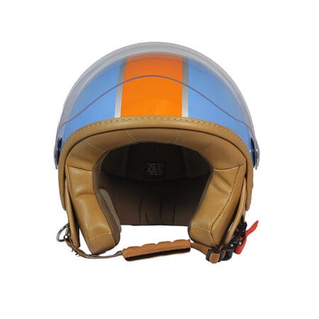 Casco Jet Istituzionale Gulf Azzurro Arancio