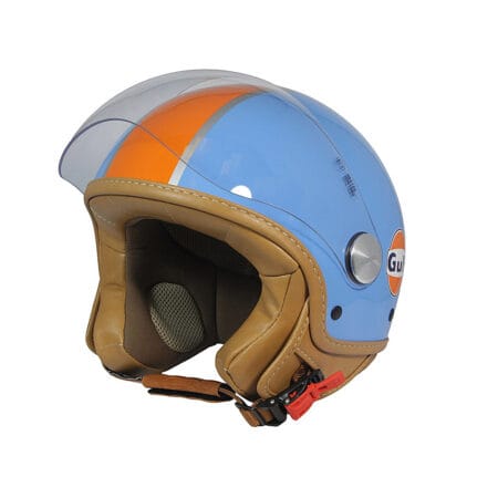 Casco Jet Istituzionale Gulf Azzurro Arancio