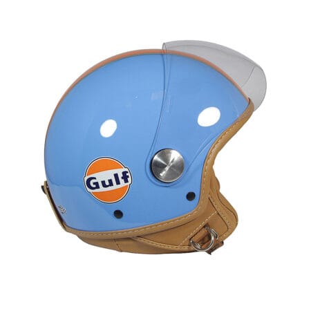 Casco Jet Istituzionale Gulf Azzurro Arancio