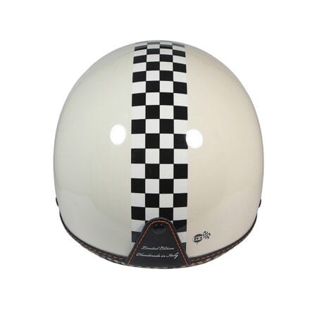 Casco Jet Pepita Avorio Frontino