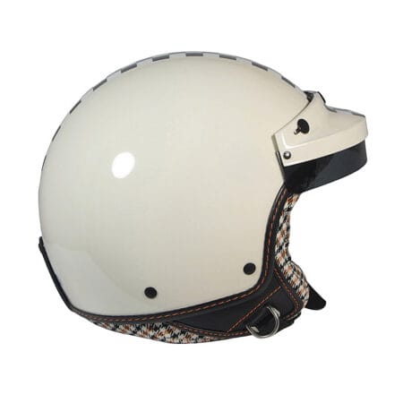 Casco Jet Pepita Avorio Frontino