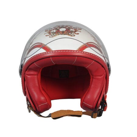 Casco Jet Foulard H Bianco Rosso