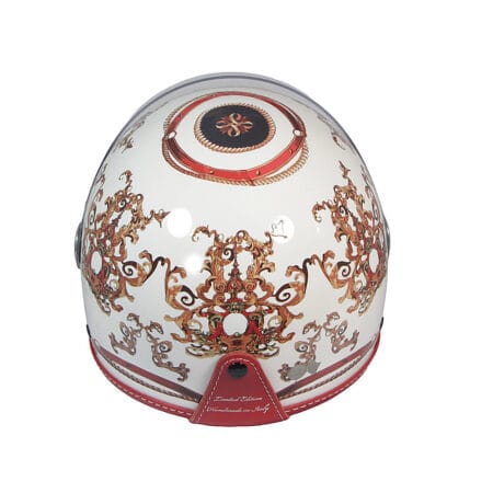 Casco Jet Foulard H Bianco Rosso