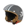 Casco Jet Grigio Stella Bianca