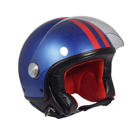 Casco Jet St.Tropez Tribute Blu Elettrico Opaco