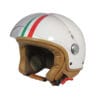 Casco Jet Tricolore Bianco Lucido